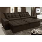 Sofá Elegance   Retratil E Reclinavel 2,52 Mts Suede Café Car