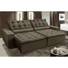 Sofá Elegance Retratil E Reclinavel 2,92 Mts Suede Capuccino