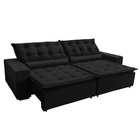 Sofá Elegance Retratil E Reclinavel 2,92 Mts Suede Preto Caro