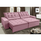 Sofá Elegance Retratil E Reclinavel 2,92 Mts Suede Rosa Carol