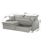 Sofá Elegance Veludo 2 Módulos 100 cm B15 cm Meu Sofá Online