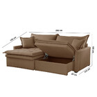 Sofá Elegance Veludo 2 Módulos 100 cm B15 cm Meu Sofá Online