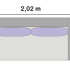 Sofá Elegante Com 2 Lugares 1,80m Rosa