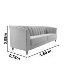 Sofá Elegante Com 2 Lugares 1,80m Rosa