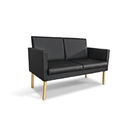 Sofá Elegante Escritório 2 Lugares Pé Pintado Oblíquo Sirius