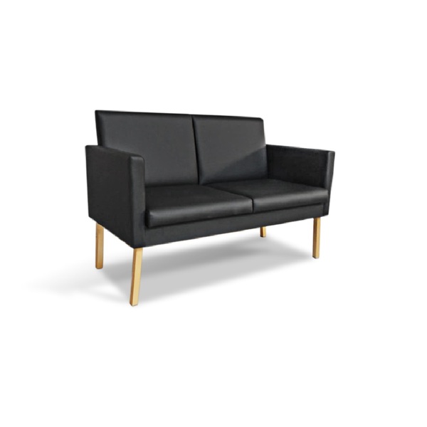 Sofá Elegante Escritório 2 Lugares Pé Pintado Oblíquo Sirius