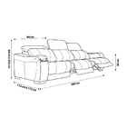 Sofá Elétrico Reclinável E Retrátil 3 Lugares Affection Couro