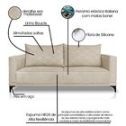 Sofá Eliot 2 Lugares 160 Cm Linho Boucle Bege