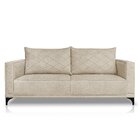 Sofá Eliot 2 Lugares 160 Cm Linho Boucle Bege