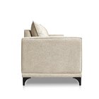 Sofá Eliot 2 Lugares 160 Cm Linho Boucle Bege