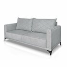 Sofá Eliot 3 Lugares 200 Cm Linho Boucle Cinza