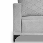 Sofá Eliot 3 Lugares 200 Cm Linho Boucle Cinza