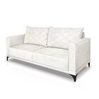 Sofá Eliot 3 Lugares 200 Cm Linho Boucle Off White