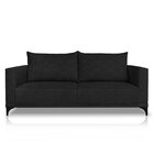 Sofá Eliot 3 Lugares 200 Cm Linho Boucle Preto