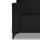 Sofá Eliot 3 Lugares 200 Cm Linho Boucle Preto