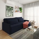 Sofá Em Linho 200cm Boss Azul Marinho