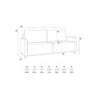 Sofá Em Veludo 3 Lugares Angela Yescasa Azul