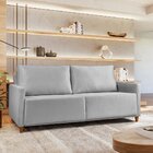 Sofá Em Veludo 3 Lugares Angela Yescasa Cinza