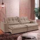 Sofá Espanha 3 Lugares Retrátil E Reclinável 2.00m Europa Est