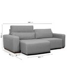 Sofá Essence Retrátil 4 Lugares 240cm Cabecasa Madeiraorigina