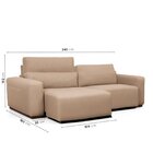 Sofá Essence Retrátil 4 Lugares 240cm Tecido Pet Friendly Cab