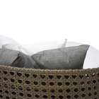 Sofá Essencial Bola 150 Cm Trama Indiana Marrom, Branco, Cinza