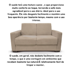 Sofá Estofado 2 Lugares Sala Estar Recepção Gabriela Suede Be