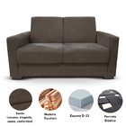 Sofá Estofado 2 Lugares Sala Estar Recepção Raíssa Suede Marr