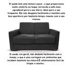 Sofá Estofado 2 Lugares Sala Estar Recepção Raíssa Suede Preto