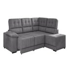 Sofá Estofado Modulado Bipartido Firenze Cinza