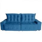 Sofá Euro Retrátil E Reclinável 210cm Veludo Light Café– Ws E