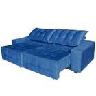 Sofá Euro Retrátil E Reclinável 210cm Veludo Light Café– Ws E