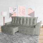 Sofá Euro Retrátil E Reclinável 300cm Veludo Light Cinza – Ws