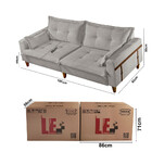 Sofá Evolution Linho 02 Módulos 80 Cm B12cm Meu Sofá Online