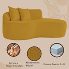 Sofá Feijão De Canto Curvado Elegante 2 Lugares Bouclé Bouclé