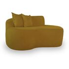 Sofá Feijão De Canto Curvado Elegante 2 Lugares Bouclé Bouclé