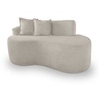 Sofá Feijão De Canto Curvado Elegante 2 Lugares Bouclé Bouclé