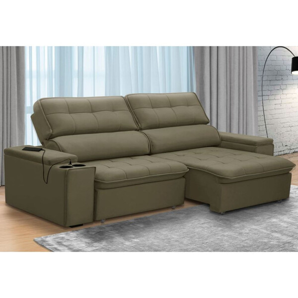 Sofa Ferguile Genebra 3 Lugares Com Porta Para Usb