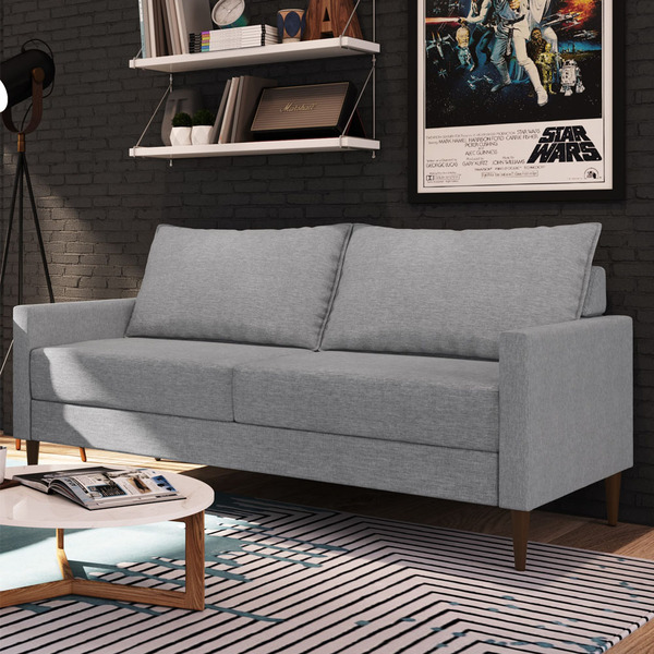 Sofá Fideris 03 Lugares - 1,75m  Cinza