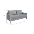 Sofá Fideris 03 Lugares - 1,75m  Cinza