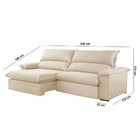 Sofá Filadélfia Linho 02 Módulos 100cm B25cm Meu Sofá Online