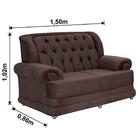 Sofá Finlândia 2 Lugares Pluma Café