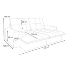 Sofá Firenze Retrátil 3 Lugares Suede Bege 210cm Bege