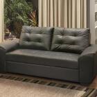 Sofa Fixo 02 Lugares 144cm Cinquecento Corano Preto Ft Milani