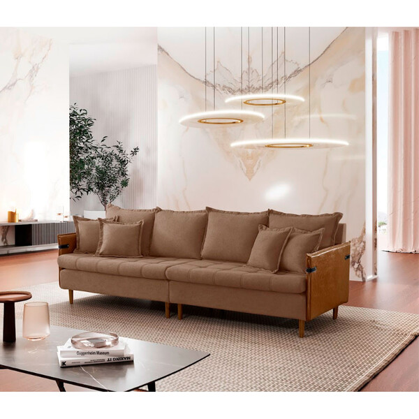 Sofá Fixo 2,2m Push Veludo Meu Sofá Online