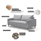 Sofá Fixo 2 Lugares 192 Cm Alaska  Cinza