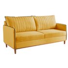 Sofá Fixo 2 Lugares Living Persa Veludo Amarelo