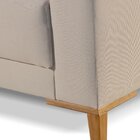 Sofá Fixo 2 Lugares Luxo 140 Cm Orion Bege Claro