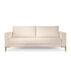 Sofá Fixo 2 Lugares Luxo 140 Cm Orion Bege Claro