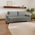 Sofá Fixo 2 Lugares Luxo 140 Cm Orion Cinza